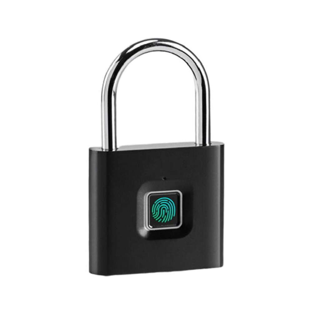 Zuarfy Security Zinc Alloy Metal Fingerprint Keyless Door Lock Smart Biometric Electronic Padlock Anti-Theft Waterproof Smart Padlock Quick Unlock 9338982121330