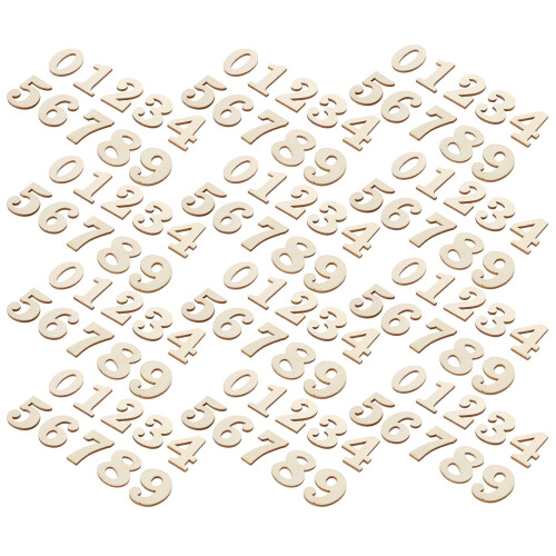 3D Clock Wooden Arabic Numbers DIY Craft (100pcs) 1