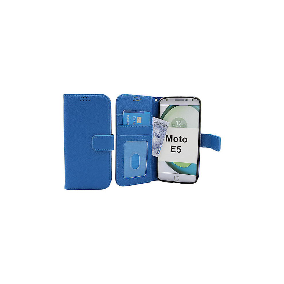 New Standcase Wallet Motorola Moto E5 / Moto E (5Th Gen) Blue 9338982120746
