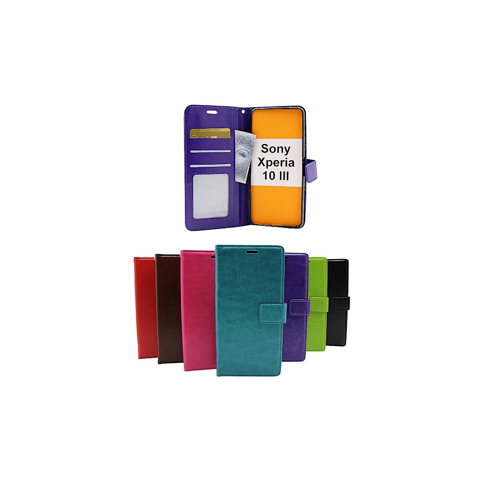 Crazy Horse Wallet Compatible With Sony Xperia 10 Iii (Xq-Bt52) Black 9338982121095