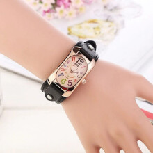 Retro Leather Quartz Watch for Women, Compatible with Fashion Trends, Analog Colorful Design, Great Birthday Gift & Clearance Item