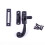 Renovator's Supply Black Wrought Iron Window Sash Lock 3.75" Window Locks 4