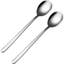 Cterwk Set of 2 Soup Spoons,Stainless Steel Spoon Long Handle Spoons for Dessert, Coffee, 7.3 inch