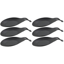 6 pcs Silicone Spoon Rest Spatula Ladle Holder Kitchen Tabletop Utensil Spoon Rest Holder