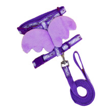 PetClub Angel Wings Decor Pet Cats Leash Harness Pet Chest Vest Harness Pet Supplies for Small Pet