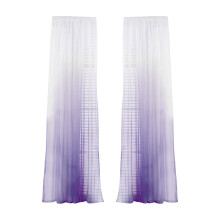 ionze Pink Sheer Curtains 100cm Length, Gradient Purple Voile Tulle Drapes, Semi-Sheer Window Curtains for Bedroom, Girls Room Decor, Teen Gift