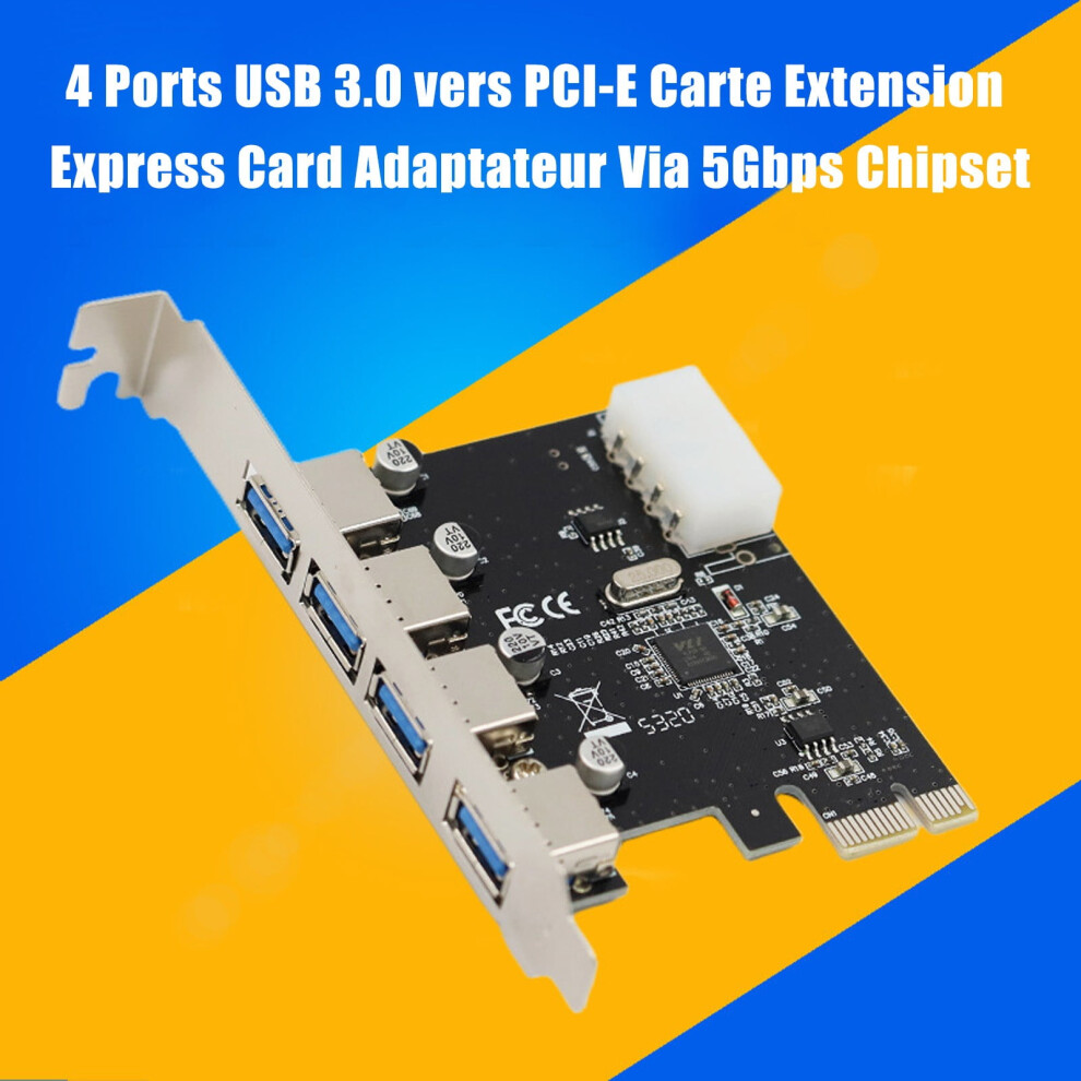 Quickly Expand Your Desktop's Usb Ports! 4 Port Usb3.0 Expansion Card Pcie To Usb3.0 Adapter 9377112378732