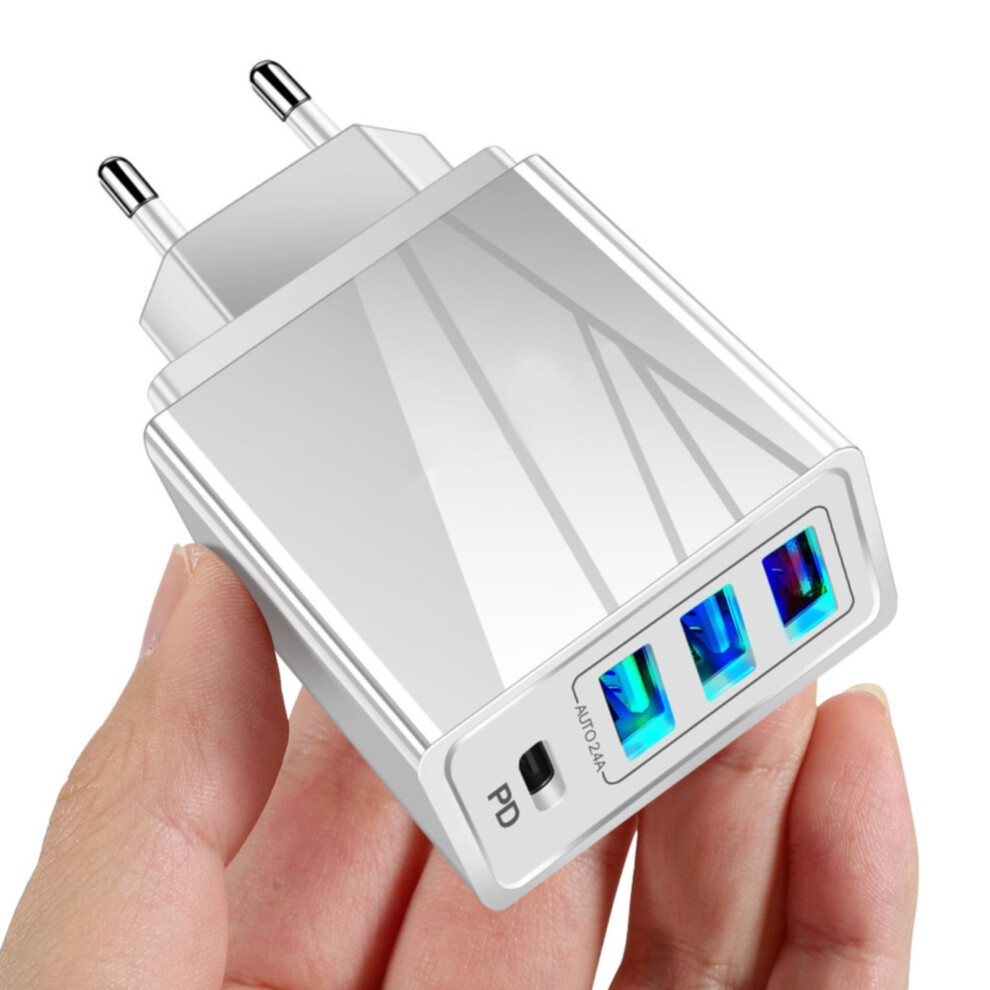 3.1A Usb C Charger 4 Port Usb Wall Charger For Smartphones 3Usb + Type C 4 Port Charging Head 9377112379067