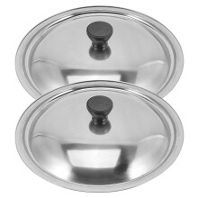 2pcs Vintage Iron Pan Stainless Steel Lid Rainproof Cover Stove Cover Honeycomb Stove Lid