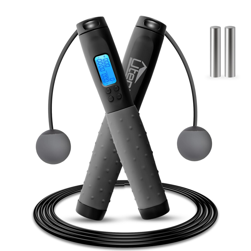 Uten Cordless Skipping Rope Digital Ropeless Skipping Rope With Counter Adj