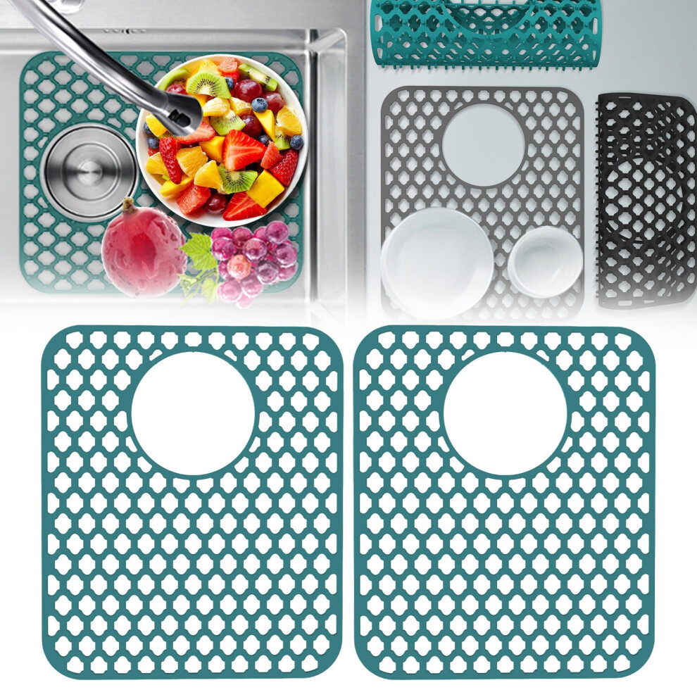 Xubond Silicone Dish Drying Rack Mat, Non-Slip Heat-Resistant Grid For Farmhouse Sink, Foldable Kitchen Mat Compatible With Stainless & Porcelain 9027700911611