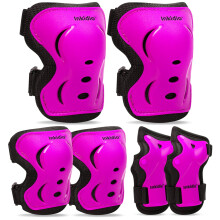 Inkidio Knee Pads for Kids Protective Gear Set with Knee Pads Elbow Pads and Wrist Guards Ideal for Girls Boys Skating Skateboard Scooter Bike Small