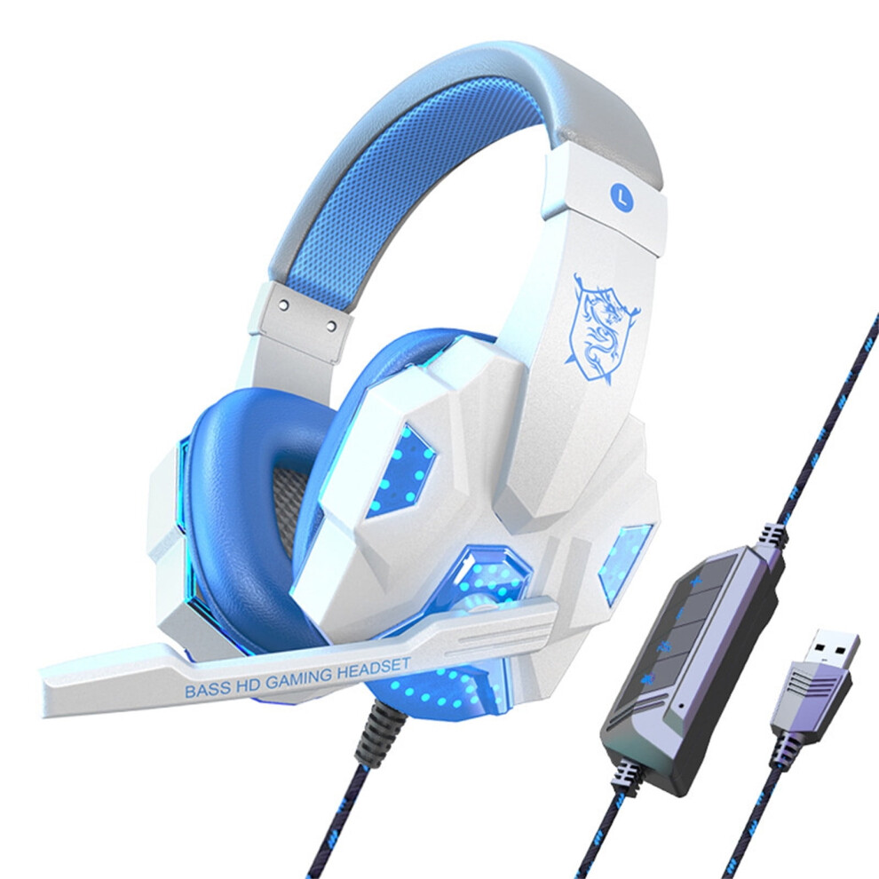 Kayannuo Easter Gifts For Women And Men: Clearance Head-Mounted Computer Headset, Wired With Mic, Low-Latency Stereo Audio & Led Lighting 9027700913363