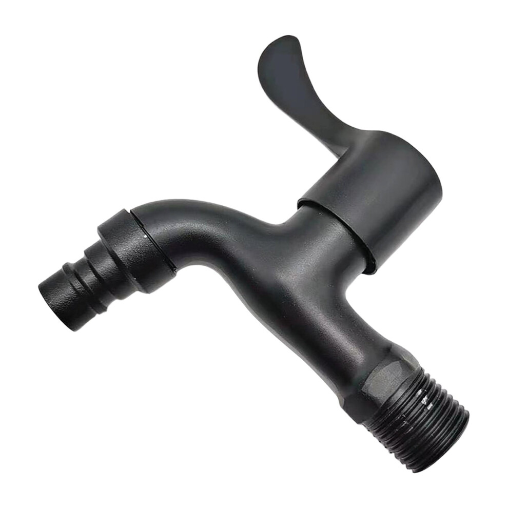 Begine Faucet Clearance,Zinc Alloy 4 Points Black Paint Single Cold Wall-Mounted Household Mop Pool Washing Machine Faucet 9422877764150