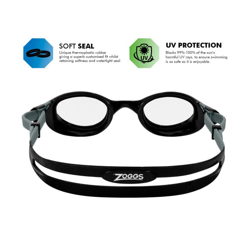 Zoggs Zoggs Phantom 20 Black Grey Clear 2