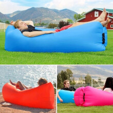 Air Bean inflatable lounger/lounger for beach, garden or festival Black