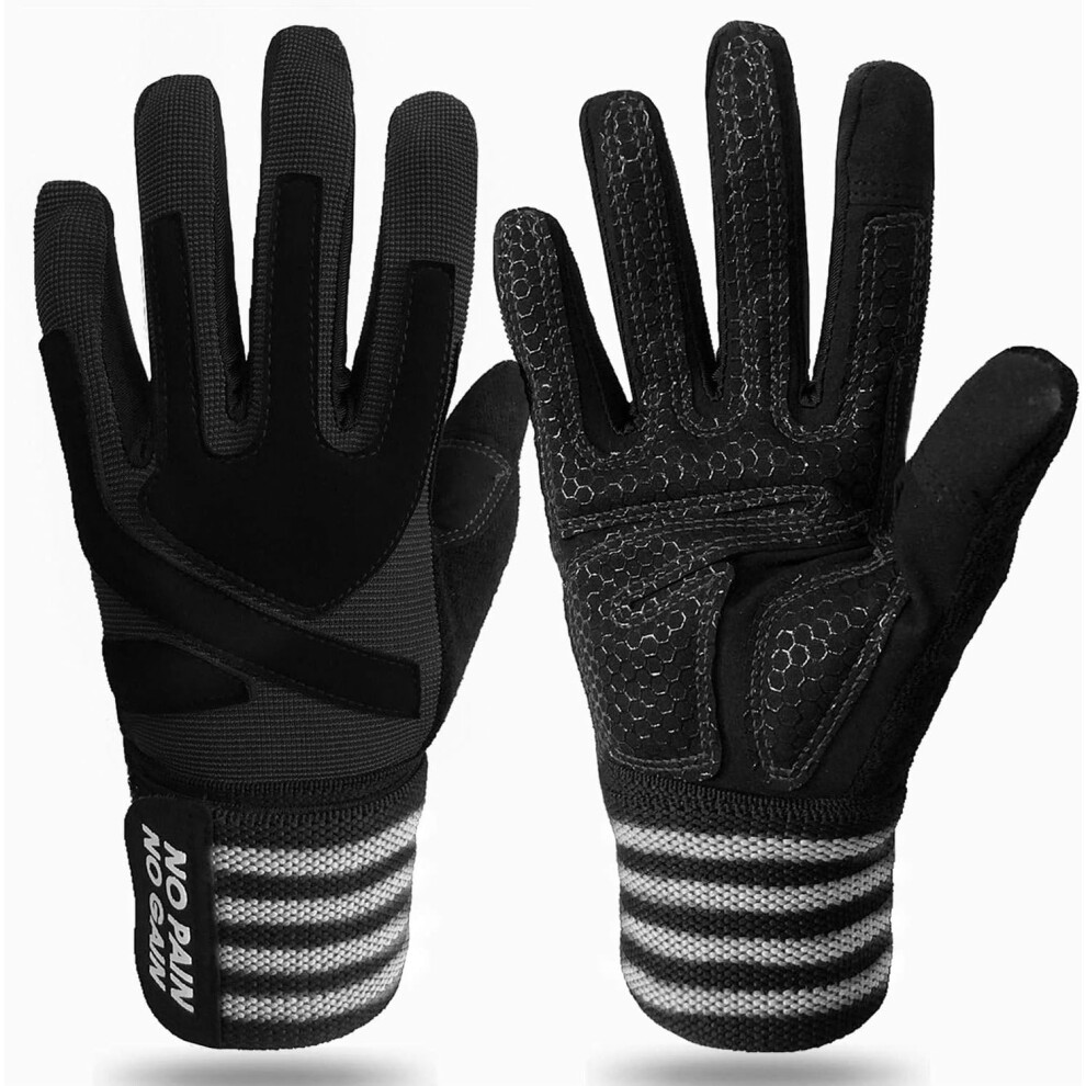 Finger Ten Weight Lifting Gloves Gym With Wrist Support For Men Women Full