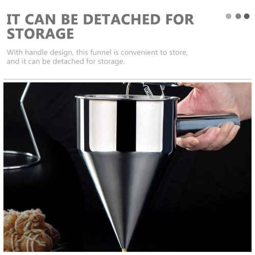 Funnel Pancake Dispenser Candy Baking Tools Pastry Grease Separator Piston Blenders 2