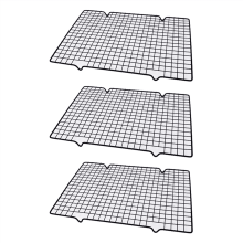 3Pcs Cake Cooling Rack, Black Carbon Steel Bread Drying Net, Baking Tool, Non Stick Cooling Net, Baking Tray, Net Rack A
