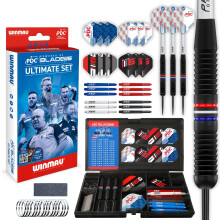 WINMAU Darts – PDC Ultimate Set – 22g Steel Tip Professional Brass Darts Se