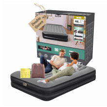 Topline Inflatable Mattress Air Bed Portable Mattress Great for Camping Guest Bed Campervan Tritech 18 Double Black