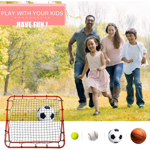 Rebounder Net Practise Football Training Net Soccer Kickback Target Goal Pr 1