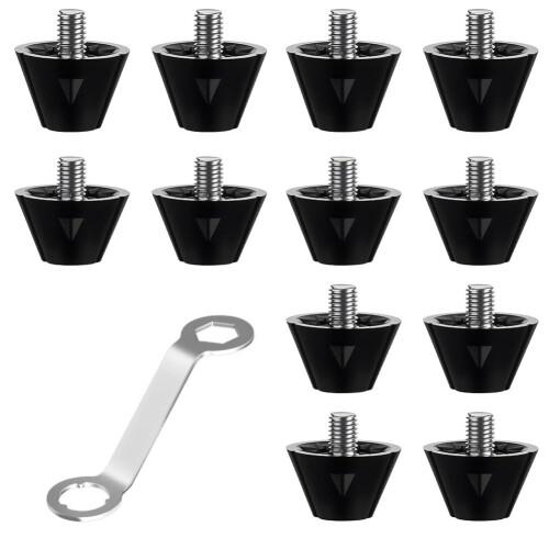 flintronic 12PCS Football Boots Studs Replacement 2Sizes Transparent AntiSl