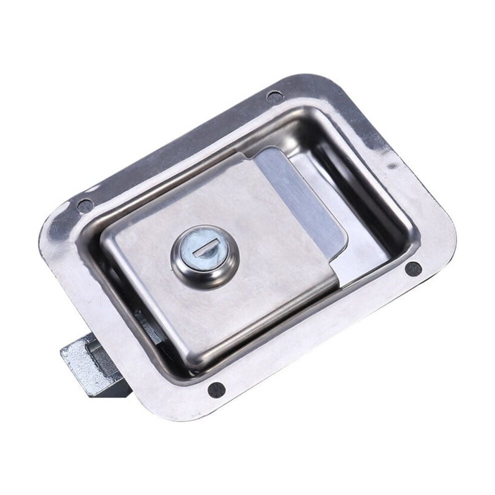 Travel Trailer Locks Stainless Steel Rv Door Heavy Duty Flush Mount Handle With Key For Toolbox Trailer Compartment Door Silver 9422877766970