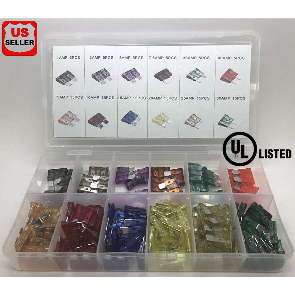 120Pc Mini Blade Fuse Assortment Auto Car Motorcycle Suv Fuses Kit Apm Atm Ul R 9422877766949