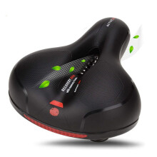 Bike Seat Cushion - Padded Gel Wide Cover for Men & Women Comfort, Compatible with Peloton, Stationary Exercise or Cruiser Bicycle Seats