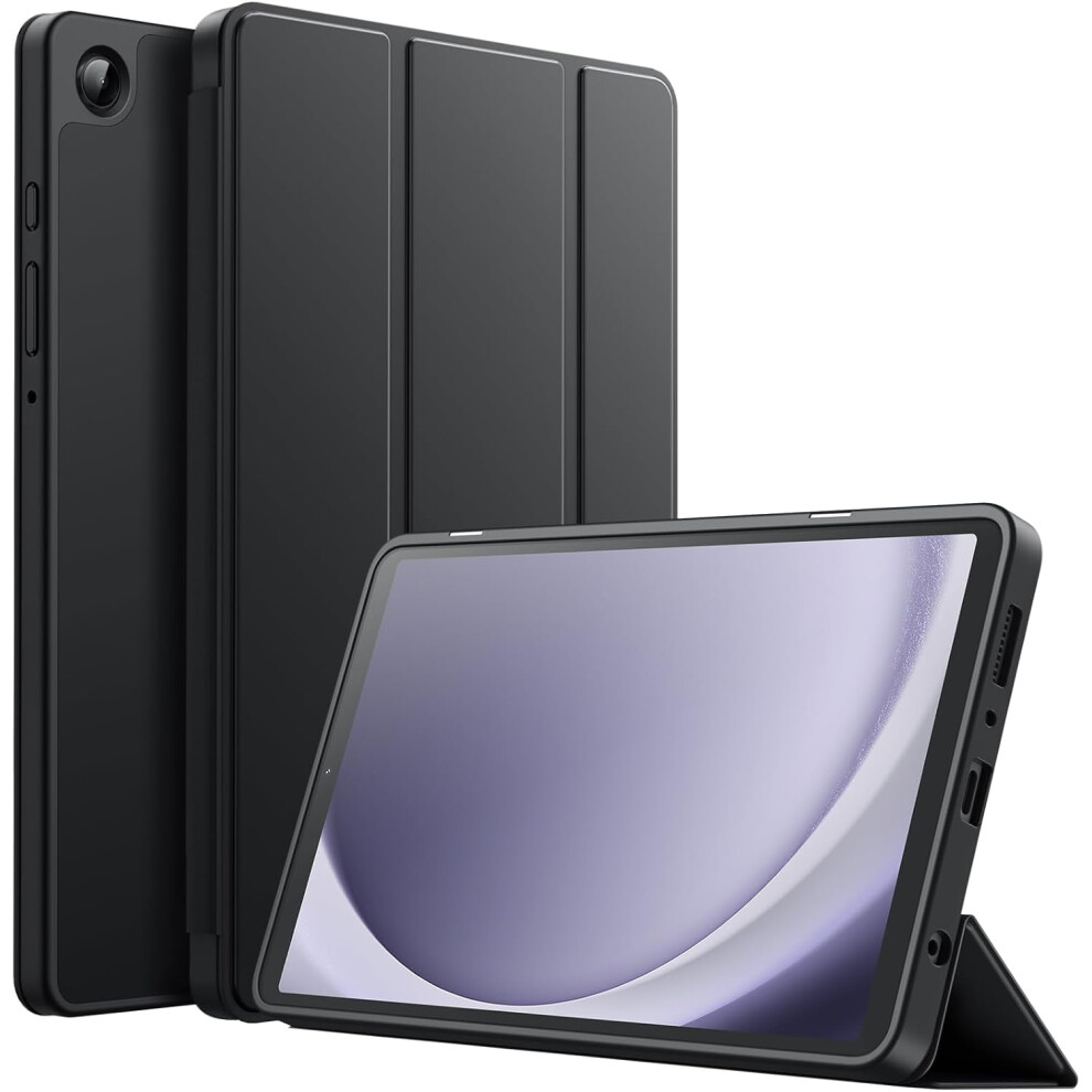 Case For Compatible With Samsung Galaxy Tab A9 8.7-Inch 2023, Soft Tpu Tri-Fold Stand Protective Tablet Cover (Black) Black 9422877767762