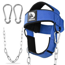 DMoose Fitness Neck Harness for Weight LiftingAdjustable Head Chin Strap w