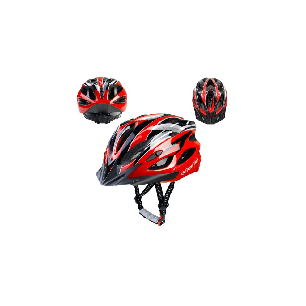 Geartek Bicycle Helmet With Sun Visor Lightweight Adjustable Cycle Helmet A