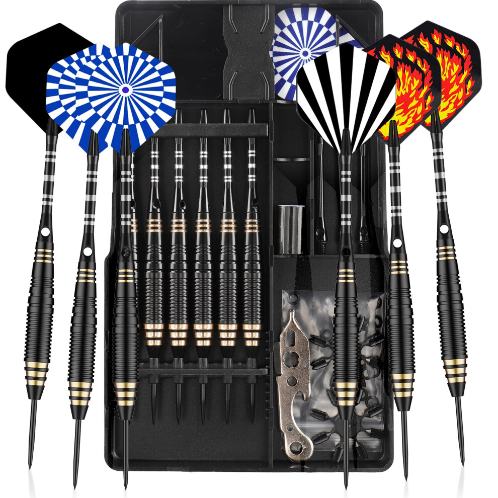 Caregames Cyeelife 6Pcs Steel Tip Dartsprofessional 24G Metal Dart Set With