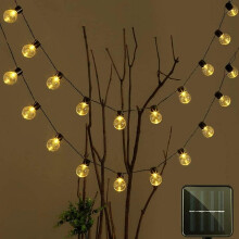LINLIN 3.5M 10 LED Solar String Lights, Waterproof, 2 Modes, Outdoor/Garden/Christmas Decor, compatible with solar power