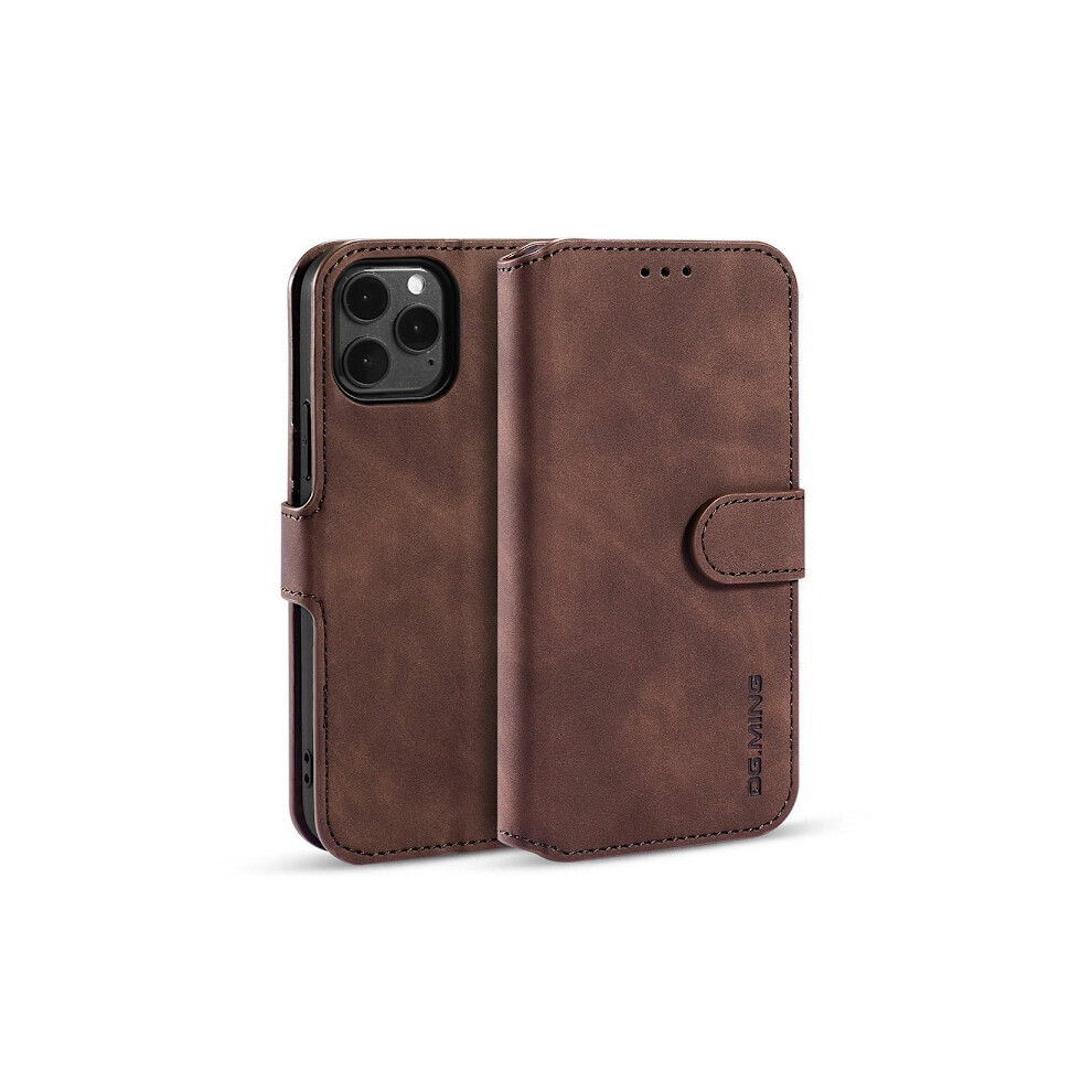 Dg.ming Retro Wallet Case For Compatible With Iphone 13 Pro - Coffee Brown 9399596992037