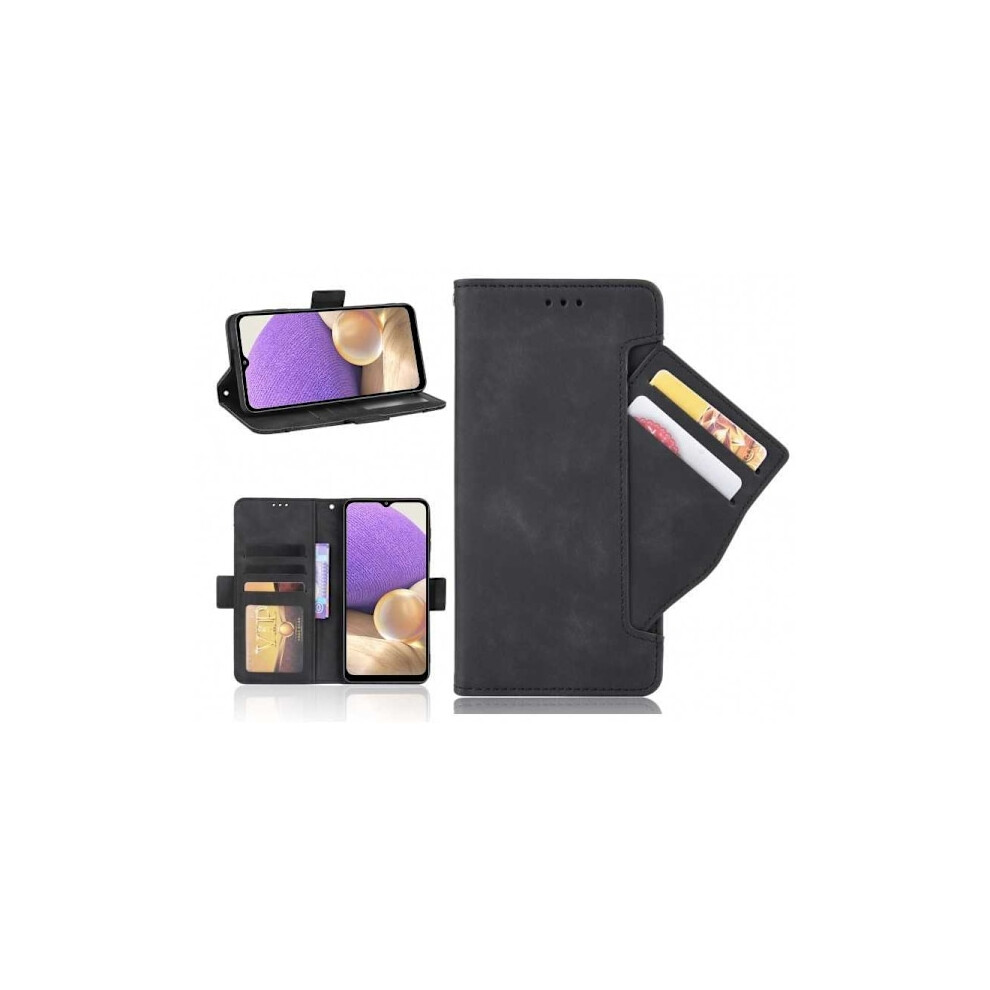 Compatible With Samsung A54 5G Wallet Case Pu Leather 6-Compartment Winston V3 Black 9399596992303