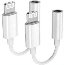 2 Pack Lightning to 3.5mm Adapter, Compatible with iPhone - Stereo Audio Cable with Call & Music Control