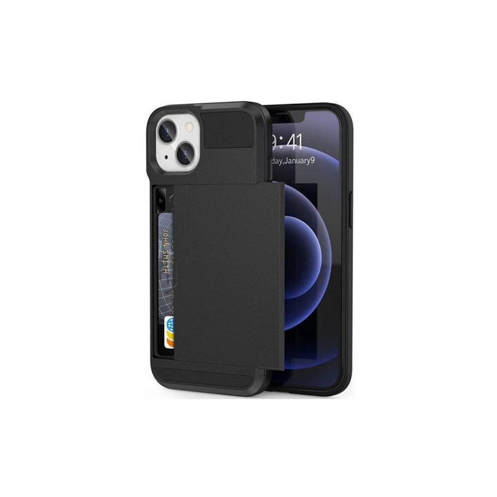 Compatible With Iphone 14 Shockproof Case With Card Slot Black 9399596992358