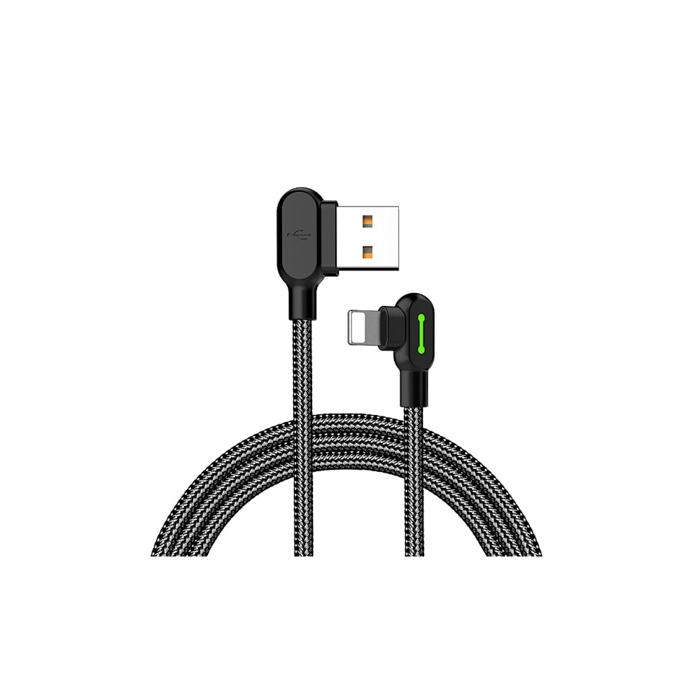 Mcdodo Ca-4671 Angled Lightning Cable, Led, 2A, 1.2M, 1 M Black 9399596992006