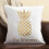 Gold Pineapple Personalized Throw Pillow 1