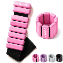 Amonax Adjustable Ankle and Wrist Weights Set Fitness Leg Weights for Women Men 1lb2lb Pair for Strength Training Pilates Weights Running Swimming W