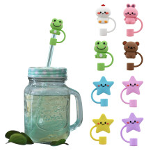 4Pcs Or 8PC 0.4in Diameter Cute Silicone Straw Covers Cap For Cup Dust Proof Drinking Straw Reusable Straw Tips Lids Home Supplies