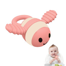 Cute Bee Shape BPA-Free Silicone Baby Teething Toys for Sensory Relief, Compatible with Ages 0-2, Pink