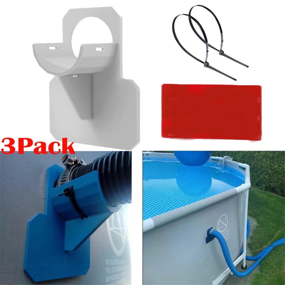 3Pcs Swimming Pool Pipe Holder Swimming Pool Pipe Brackets Hose Support Pool Hose Holder Grey 9085618219182