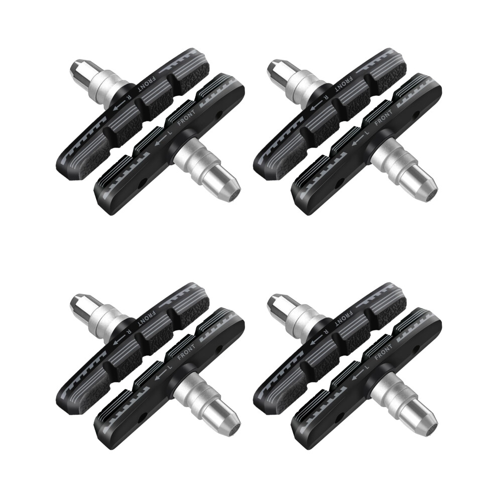 Agptek 4 Pairs V Bike Brake Pads 70Mm V Brake Blocks Universal Bicycle Brak