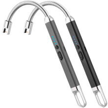 MEIRUBY 2 Pack Electric Candle Lighter with 360 Long Flexible Neck Christm