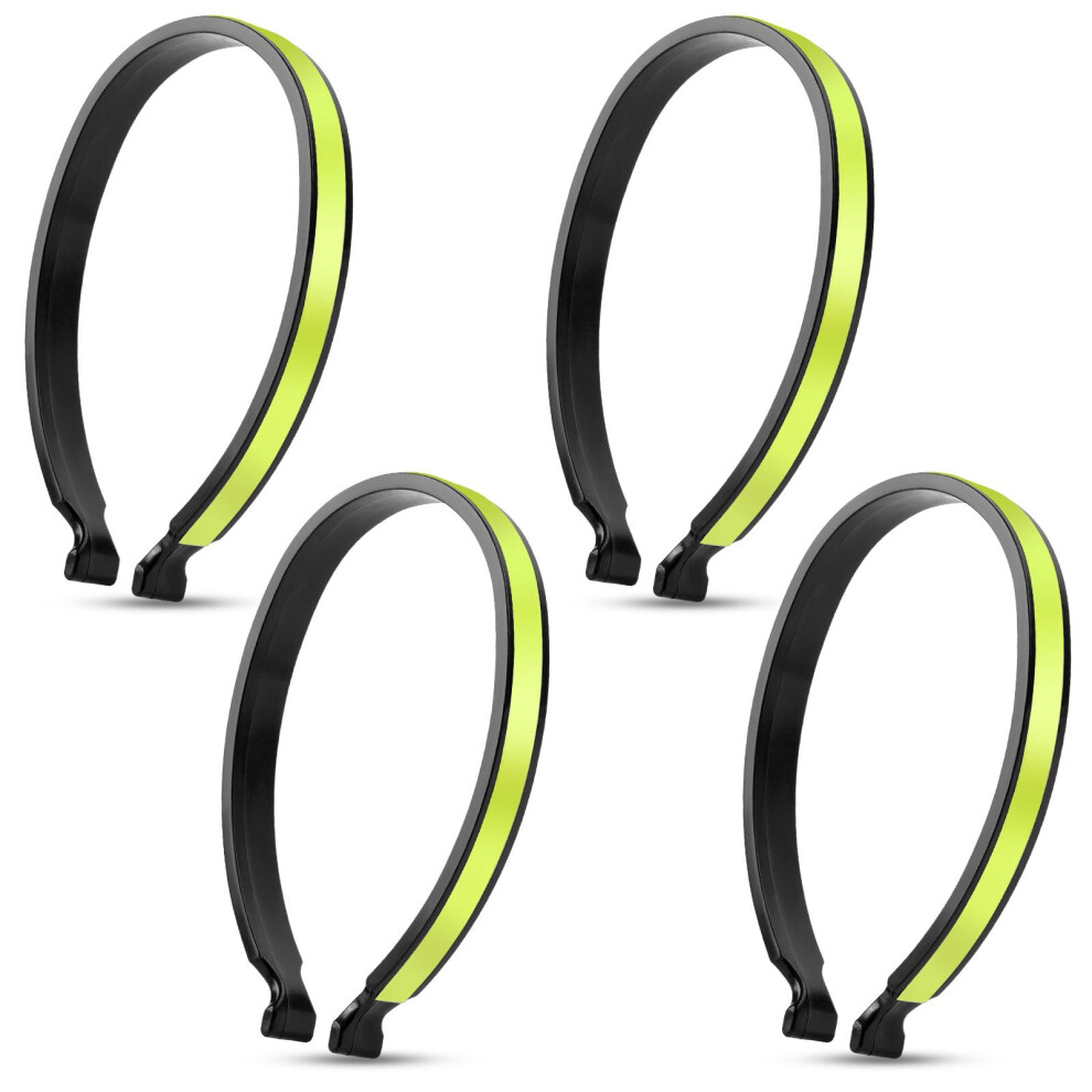 Flintronic 4 Pcs Lightweight Bicycle Clips Powerful Reflective Cycling Trou