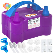 Electric Balloon Pump Portable Electric Balloon Inflator Pump with 14 Balloon Arch Kits Dual Nozzle 2 Modes 600W Balloon Blower Machine for Balloo