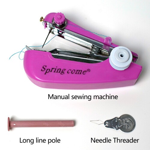 Portable Mini Sewing Machine for Beginners, Handheld Stitching Device with Automatic Feeding, DIY Hand Sewer 2